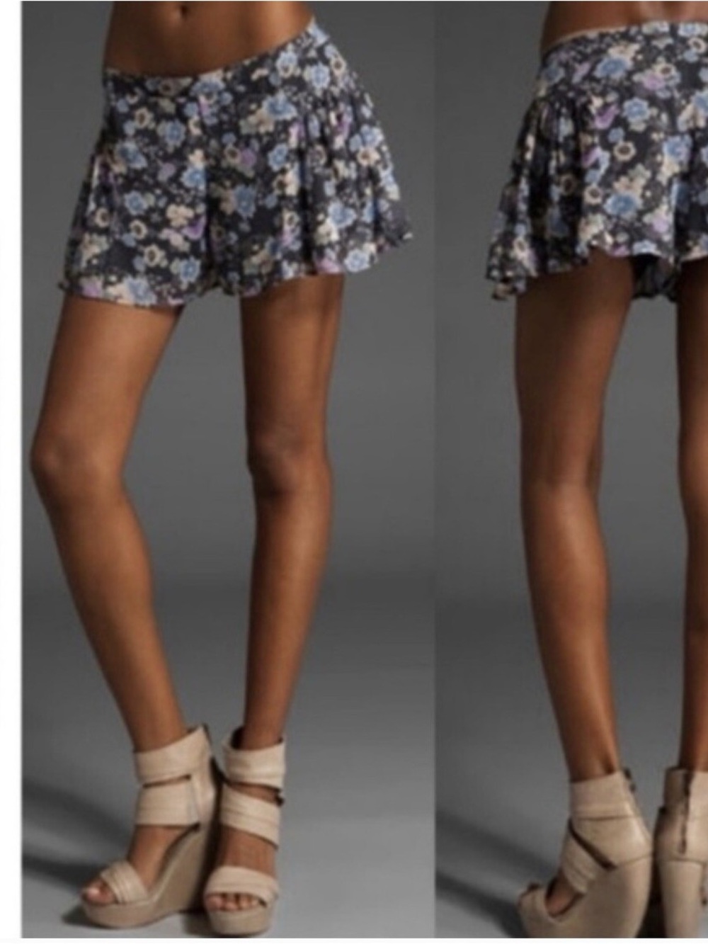 Free People Floral Flowy Shorts
